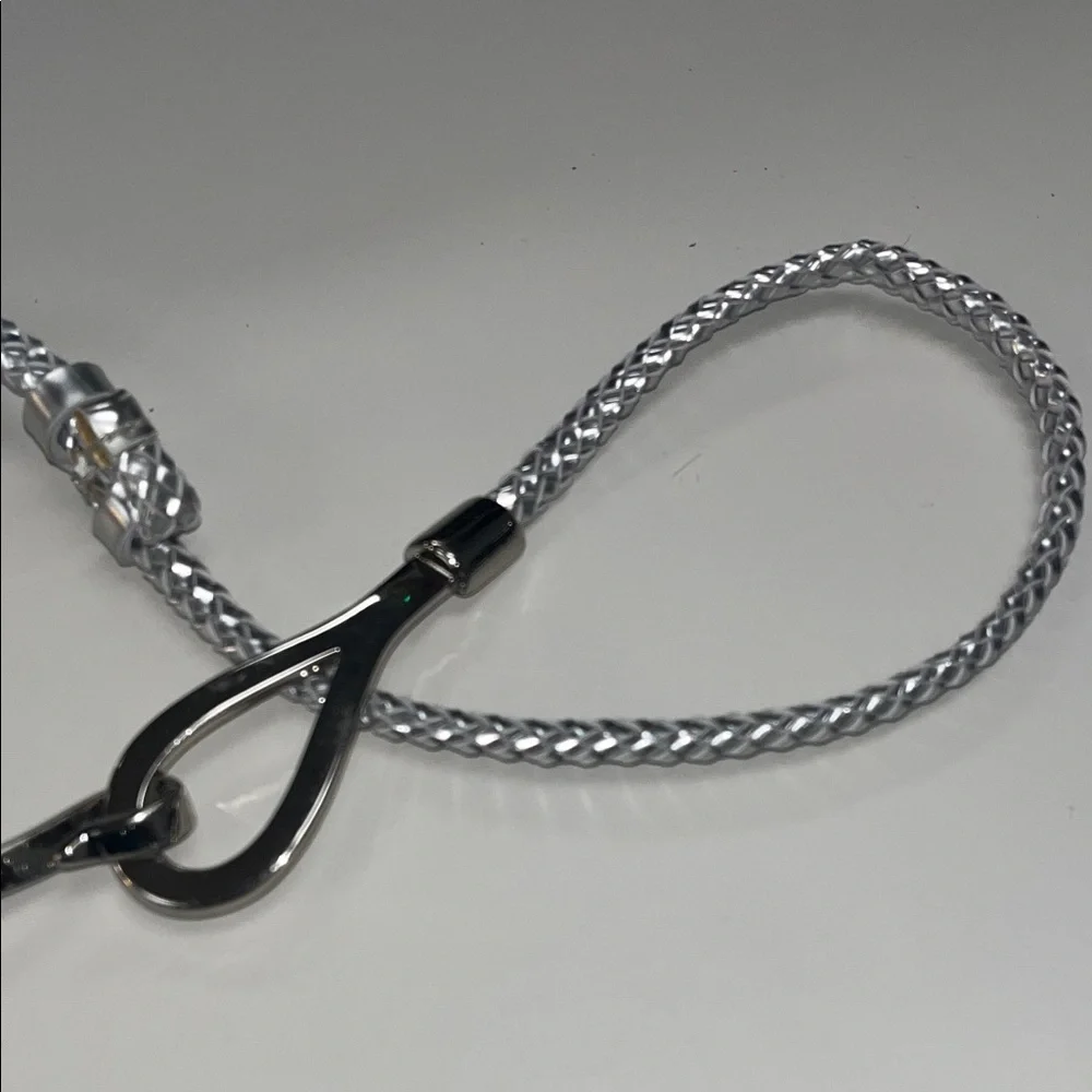 Anne Klein Silver tone Braided Belt size medium/ large 38” inches